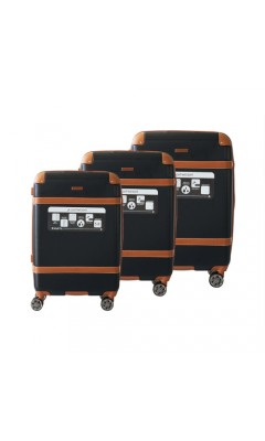 ALEZAR LUX Travel Bag Set Black/Brown